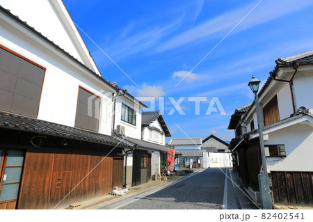 【大分県】快晴下の豆田の町並み(日田市) 【大分県】快晴下の豆田の町並み(日田市) 82402541