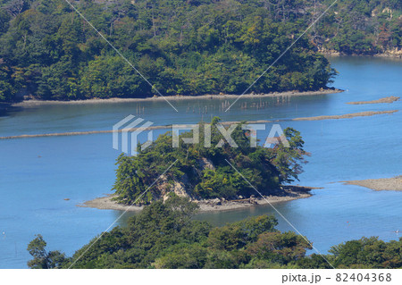 日本三景松島 奥松島「大高森展望台」から見る松島湾 松島四大観「壮観」の眺め 宮城県 日本三景松島 奥松島「大高森展望台」から見る松島湾 松島四大観「壮観」の眺め 宮城県 82404368