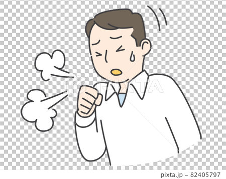 咳をする男性 82405797