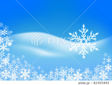 雪の結晶背景素材のイラスト素材 4053