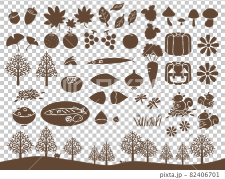 Autumn material single color stencil Autumn material single color stencil 82406701