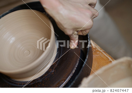 Close up picture of making a new bowl Close up picture of making a new bowl 82407447