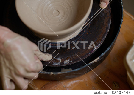 Close up picture of making a new bowl Close up picture of making a new bowl 82407448