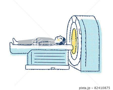 MRI 検査を受けている男性 MRI 検査を受けている男性 82410875