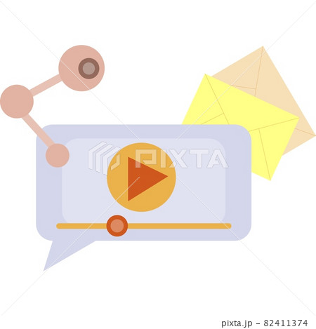 Video message and call icon vector interface Video message and call icon vector interface 82411374