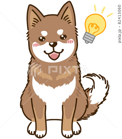 思い付く四国犬 赤胡麻 のイラスト素材 思い付く四国犬 赤胡麻 のイラスト素材