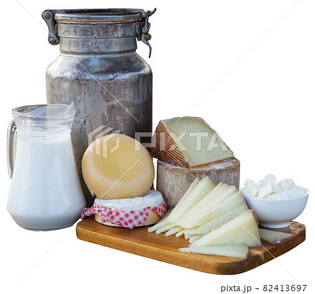 Image of dairy products on the farm Image of dairy products on the farm 82413697