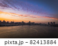 《夕焼け》都市風景　レインボーブリッジ 82413884