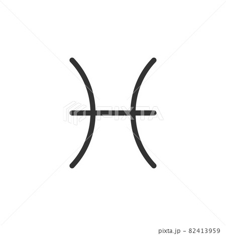 Astrology, horoscope, pisces, zodiac icon. Vector illustration, flat design. 82413959