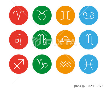 Zodiac sign icon. Vector illustration, flat design. 82413973