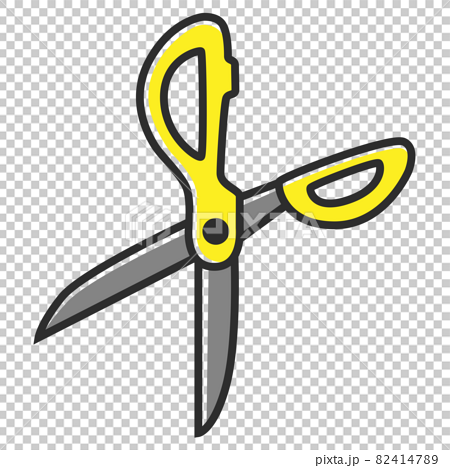 Scissors (yellow) handwritten style... - Stock Illustration [82414789] -  PIXTA