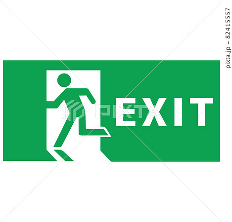 非常口ピクトグラム サイン 英語のイラスト素材