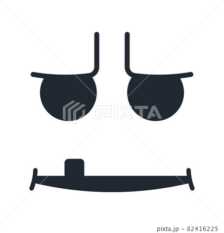 Halloween sticker. Halloween monster face. Monster face 82416225