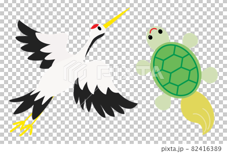 鶴と亀のイラスト 82416389