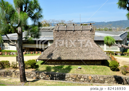 和歌山県立紀伊風土記の丘(竪穴住居、後方が資料館) 【和歌山県和歌山市】 和歌山県立紀伊風土記の丘(竪穴住居、後方が資料館) 【和歌山県和歌山市】 82416930