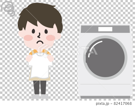 Two-headed body _ A man doing laundry (dissatisfied) Two-headed body _ A man doing laundry (dissatisfied) 82417068