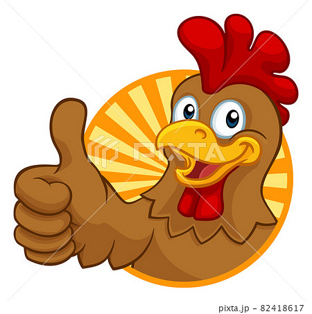 Chicken Cartoon Rooster Cockerel Character - Stock Illustration [82418617]  - PIXTA