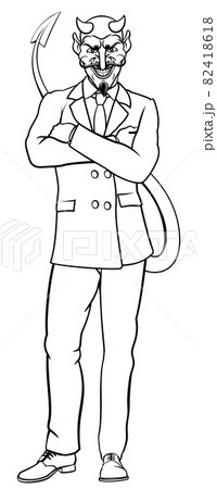 Devil Evil Businessman in Suit Devil Evil Businessman in Suit 82418618