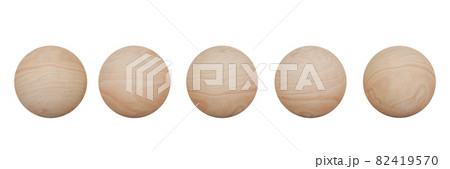 3D rendering. set of wood sphere isolated on white background 3D rendering. set of wood sphere isolated on white background 82419570