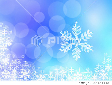 雪の結晶背景素材のイラスト素材
