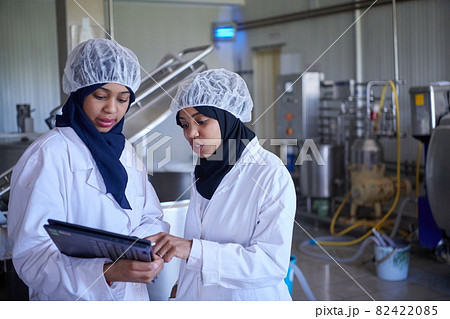 business woman team in local cheese production company business woman team in local cheese production company 82422085