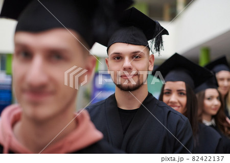 Group of diverse international graduating students celebrating Group of diverse international graduating students celebrating 82422137