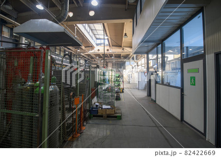 modern industrial factory for mechanical engineering equipment and machines manufacture of a production hall  82422669