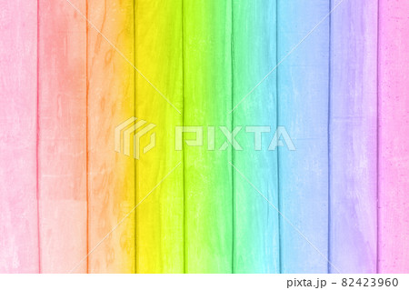 Empty wood rainbow color for display montage...のイラスト素材 [82423960] - PIXTA