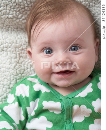six months old cute little baby six months old cute little baby 82424536
