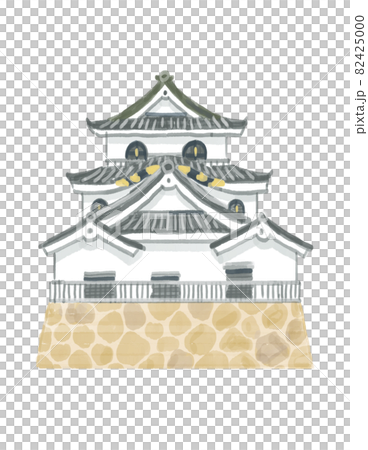Illustration of Hikone Castle, a tourist destination in Shiga Prefecture 82425000