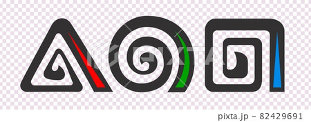 Abstract swirly spiral shapes set. Loop or scroll sign 82429691