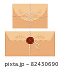 Two Vintage cute envelopes with wax seal 82430690
