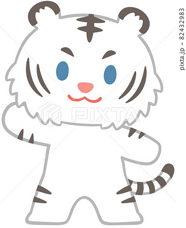 片手を上げるホワイトタイガー 片手を上げるホワイトタイガー 82432983