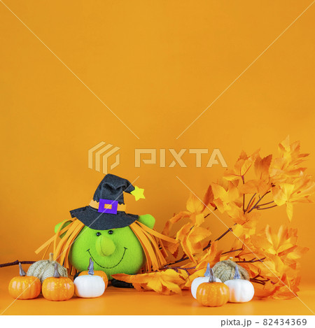 Haloween concept green witch Haloween concept green witch 82434369