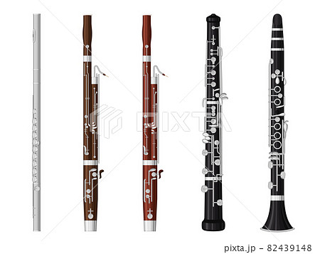 木管楽器のイラスト素材セットのイラスト素材 [82439148] - PIXTA