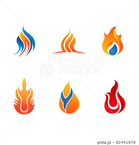 Hot flame fire vector icon illustration Hot flame fire vector icon illustration 82441979