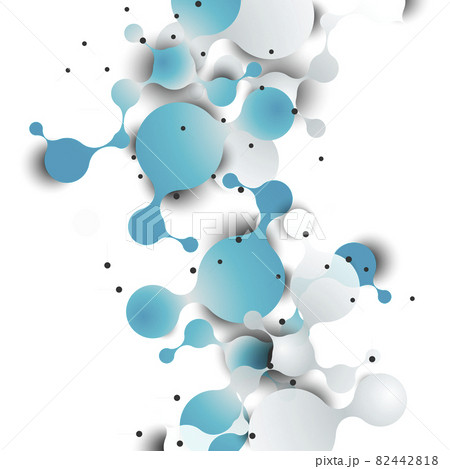 Atom chemistry shape science vector illustration. Abstract molecule design 82442818