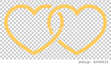 重疊的心（黃色） 82449123