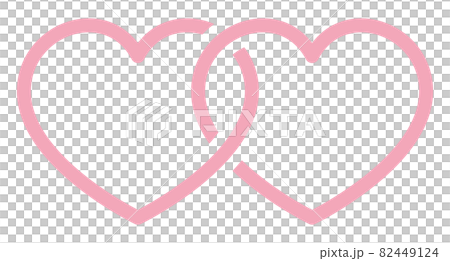 重疊的心(粉紅色) 重疊的心(粉紅色) 82449124