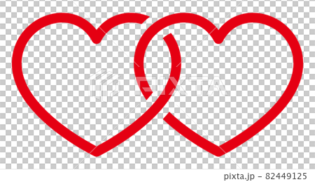 重疊的心(紅色) 重疊的心(紅色) 82449125
