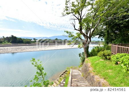 山田堰　筑後川　世界かんがい施設遺産　傾斜堰床式石張堰　福岡県朝倉市　 82454561