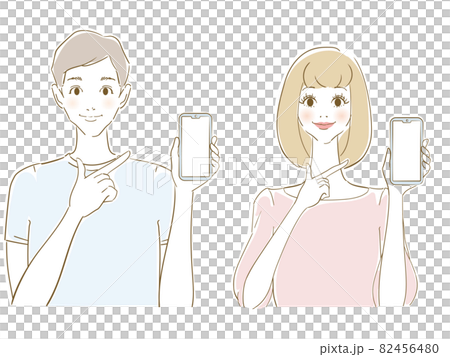 使用智能手機的男人和女人 使用智能手機的男人和女人 82456480