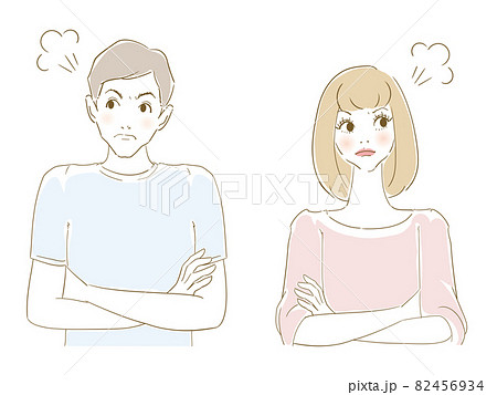 喧嘩している30代男女 82456934