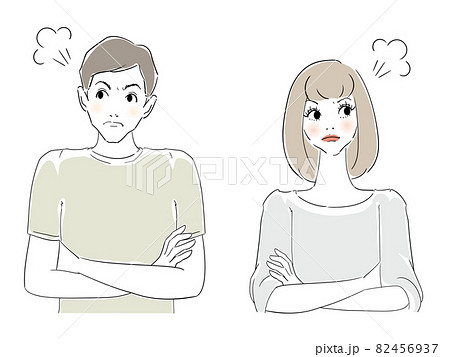 喧嘩している30代男女 82456937