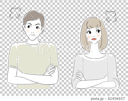 Men and women in their thirties fighting Men and women in their thirties fighting 82456937