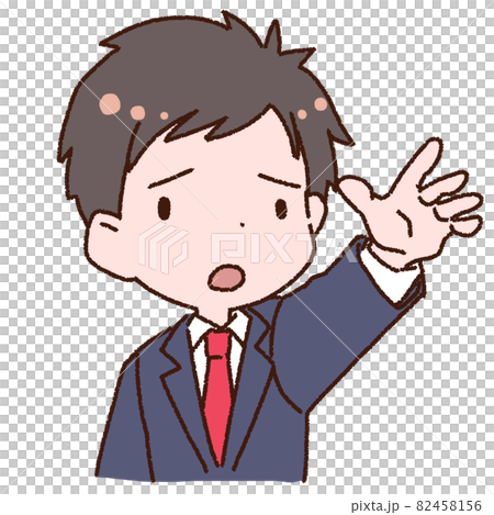 心配して撫でて慰めてくれるサラリーマン男性のイラスト素材