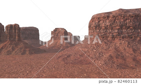 Canyon 3d illustration isolated on white background 82460113