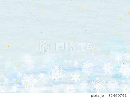 雪の結晶とスモーキーなブルーグレーの背景 82460741