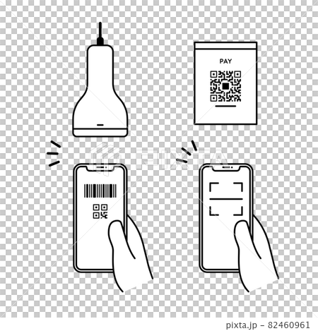 キャッシュレス決済 スマートフォン、QRコード決済 リーダーのセット キャッシュレス決済 スマートフォン、QRコード決済 リーダーのセット 82460961