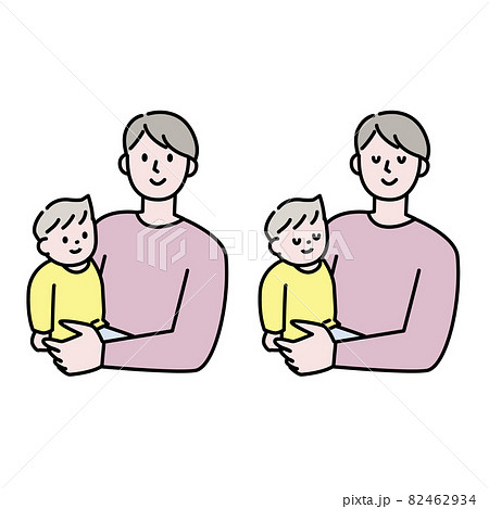 赤ちゃんを抱っこする人イラスト素材のイラスト素材